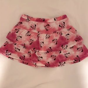 Minnie Mouse toddler girl tye-dye skort size 4t
